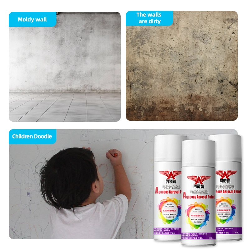 Pintura de pared Aerosol Limpieza a base de agua Limpieza segura Pintura Acrílico imprimación de pared