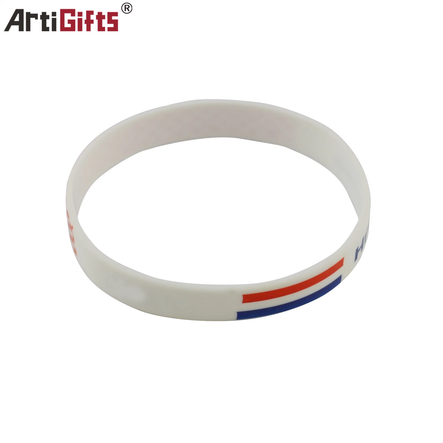 Pulsera de silicona personalizadas de capas verticales con Soft enamel