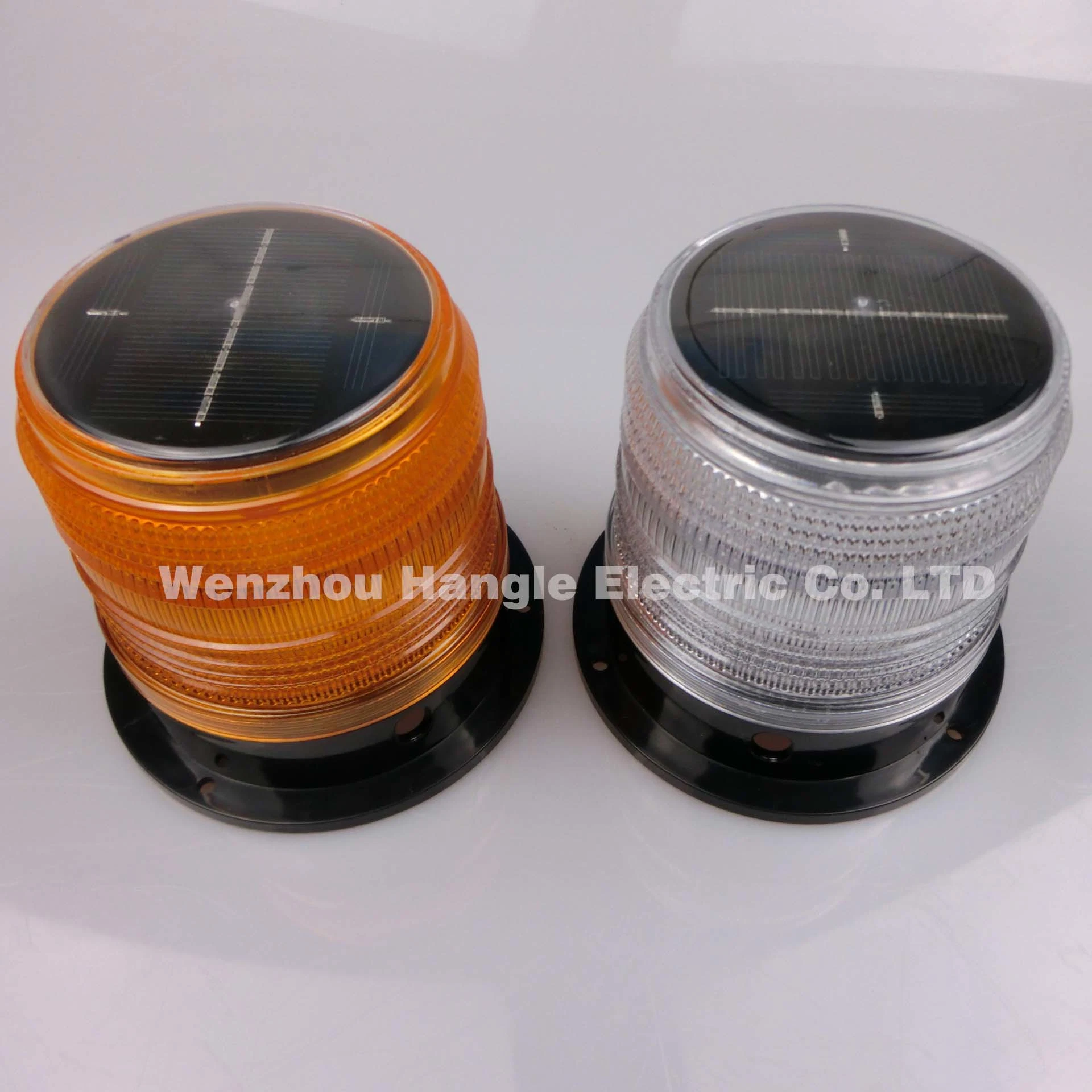 High Brightness Solar Traffic Road Warning Light Flashing Solar Beacon Light 4 LED Beacon Strobe Warning Light