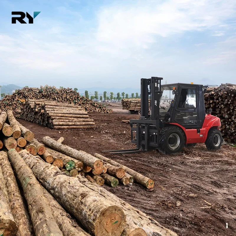 1t - 5t Diesel Price Heavy Duty Rough Terrain Forklift