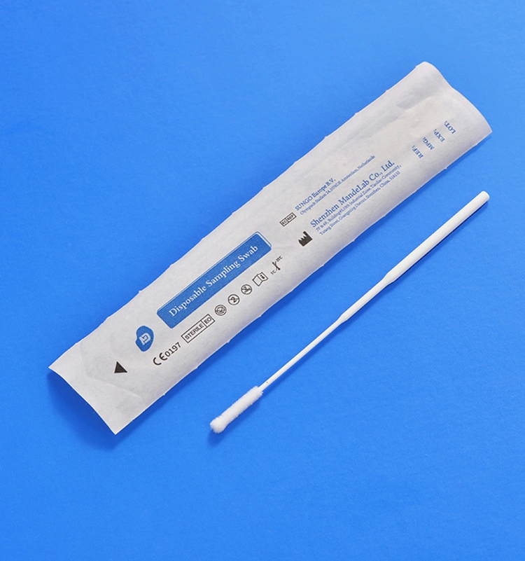 Sampling Nasal Nasopharyngeal DNA Flocked Viral Swab/Cell Transport Collection Swab Stick Flocked