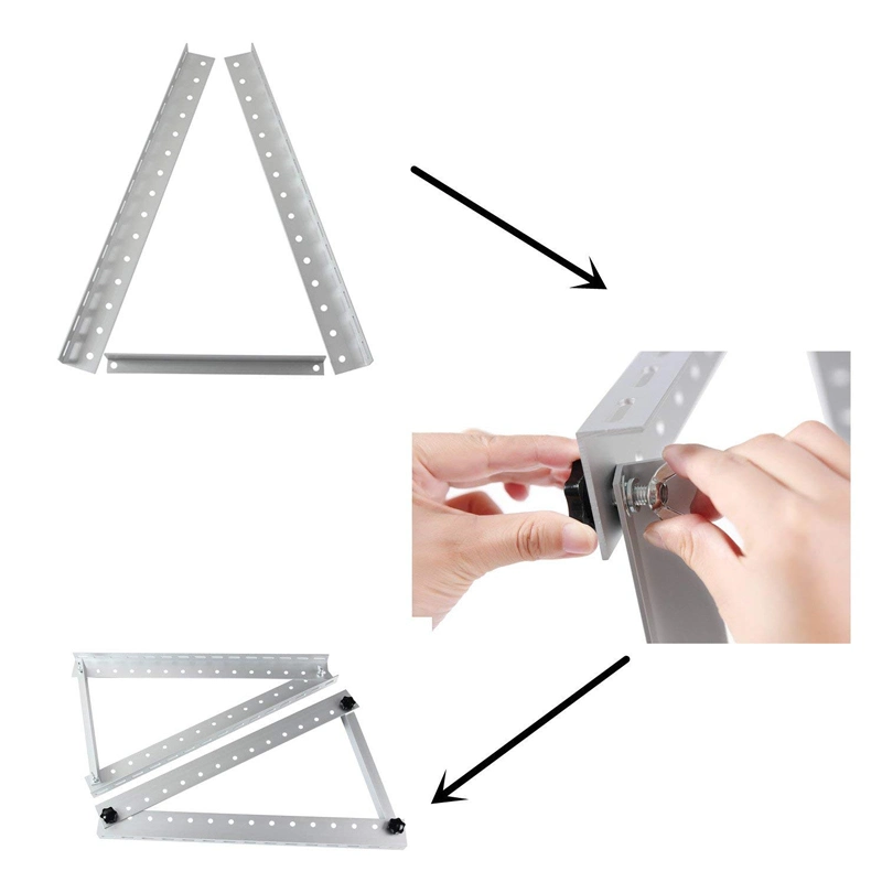 Ajustable para 100W Panel solar Triángulo techo de aluminio solar Soporte de montaje