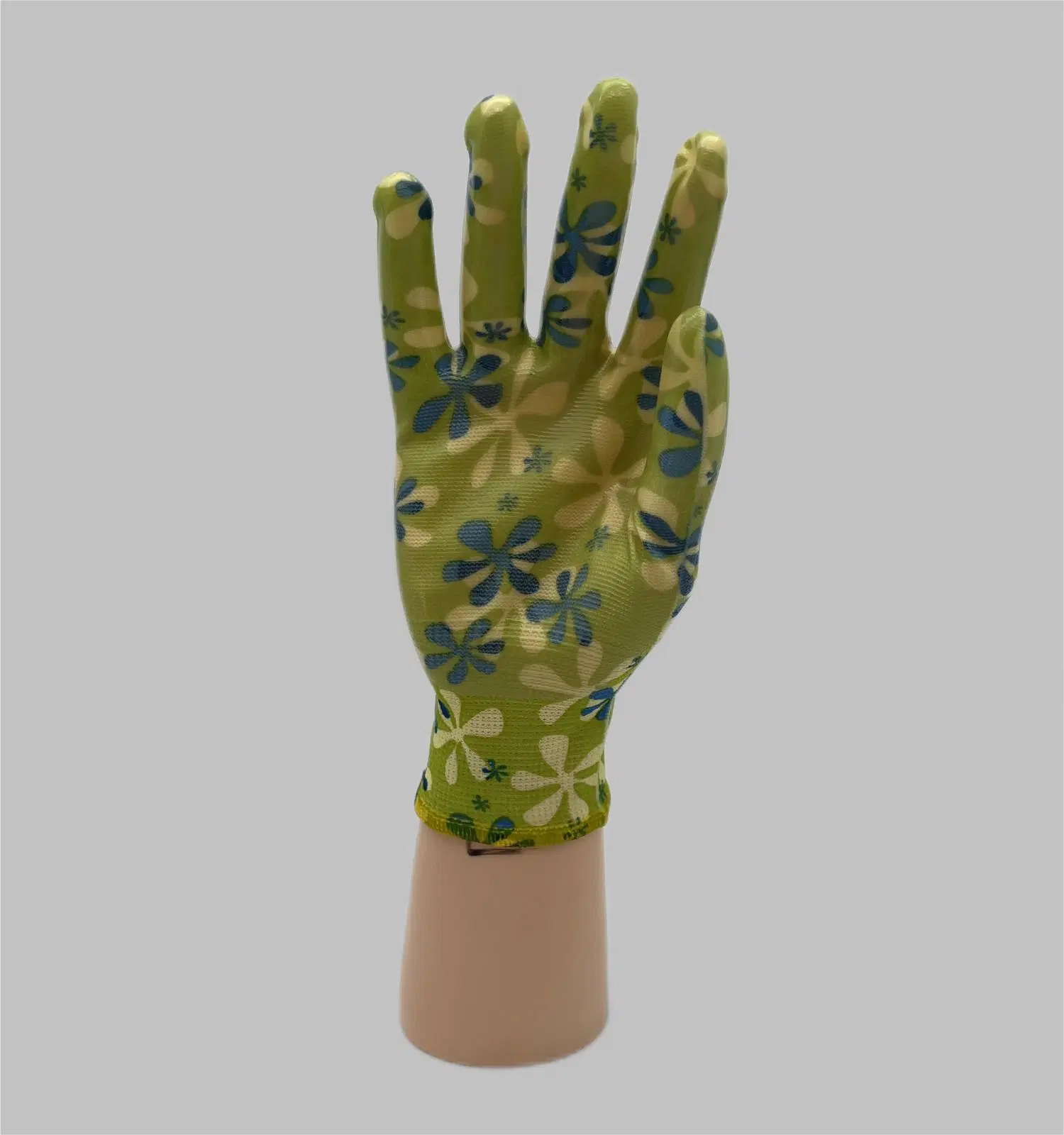 13G Floral Polyester Liner Nitrile Coated Gardening Glove