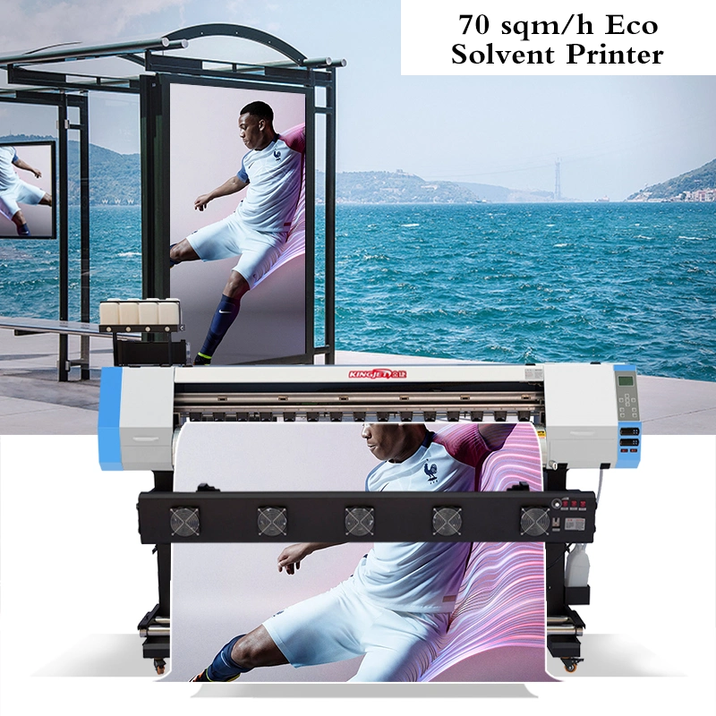 70sqm/H Dx5 XP600 Digital Printer 1.6m 1.8m 3.2m Vinyl Wrap Eco Solvent Printer