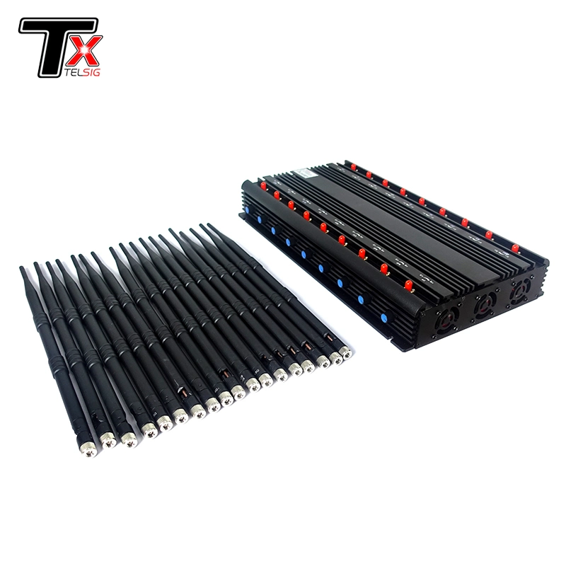 18 Channel Mobile Cell Phone WiFi VHF UHF Lojack Signal Jammer