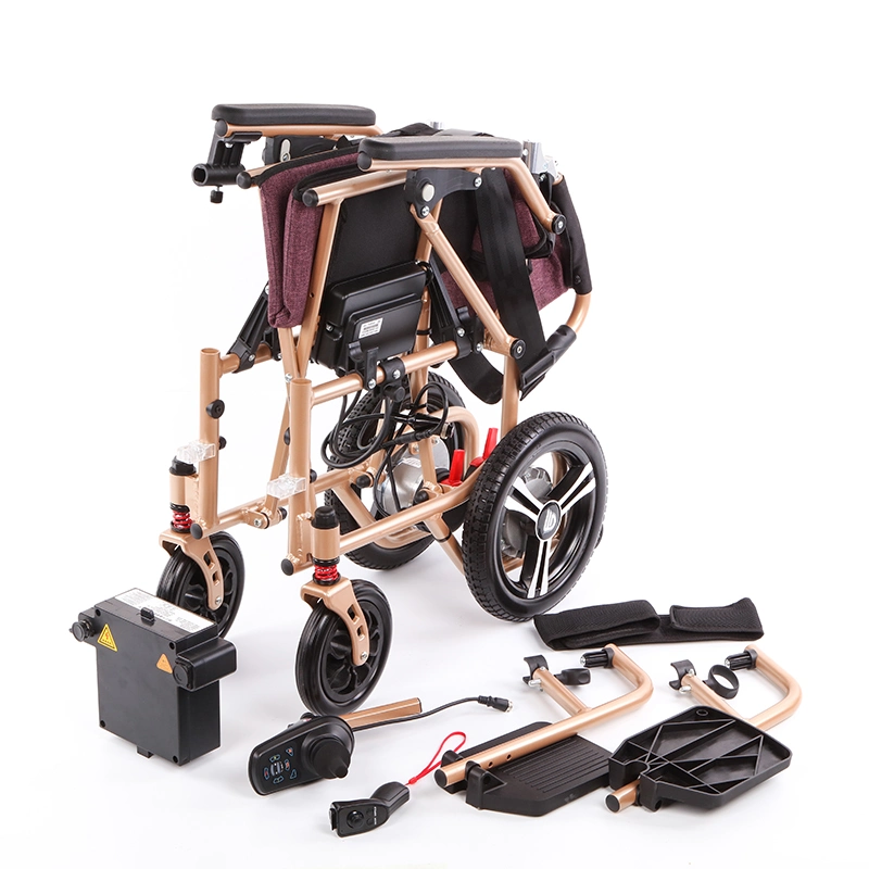 Power Wheelchair Manufactures Handicapped Used Lightweight Portable Folding Electric Wheelchair