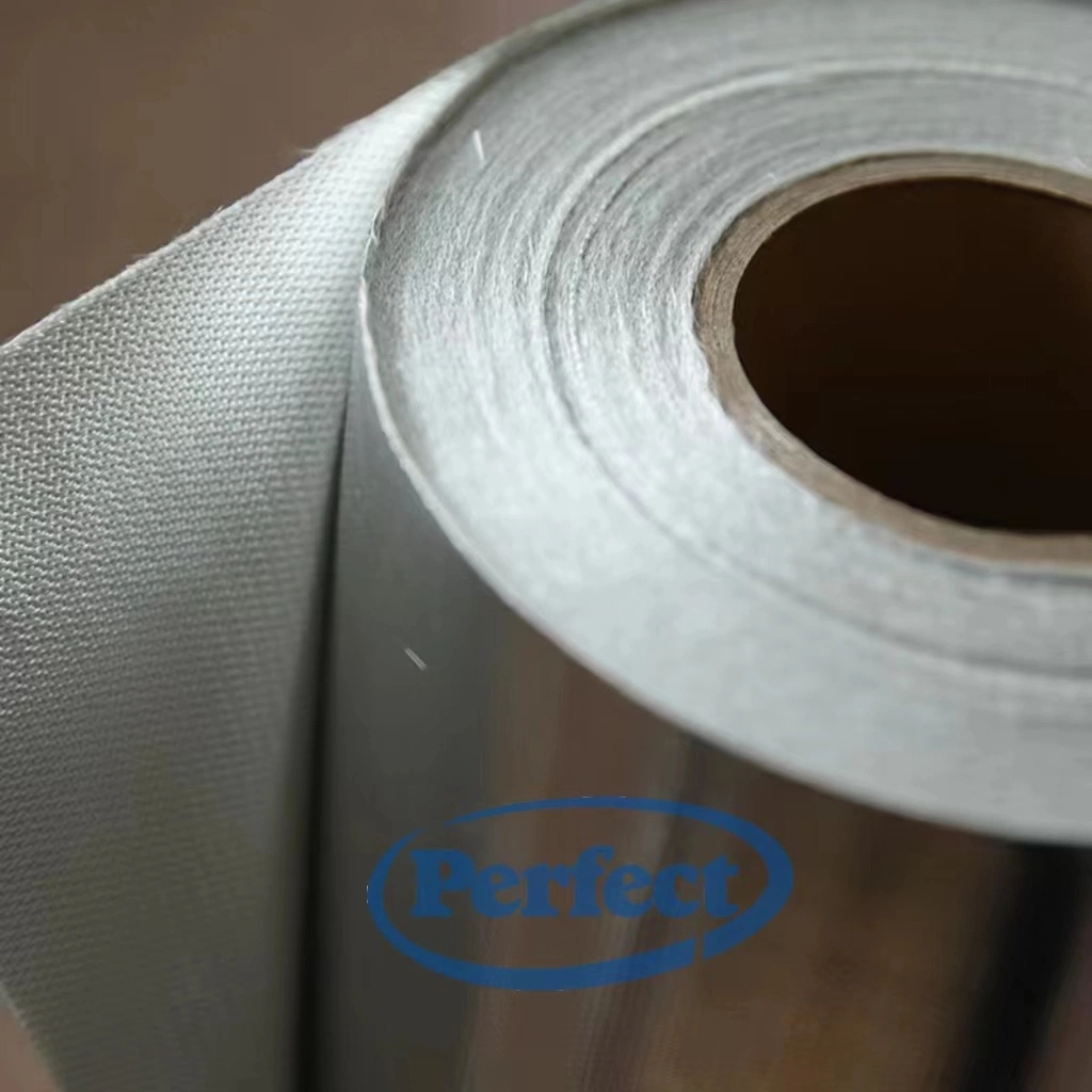 Fireproof Heat Reflect Aluminum Foil Coated Fiberglass Building Material Aluglass Thermal Insulation Alu Foil Facing Aluglass Fabric