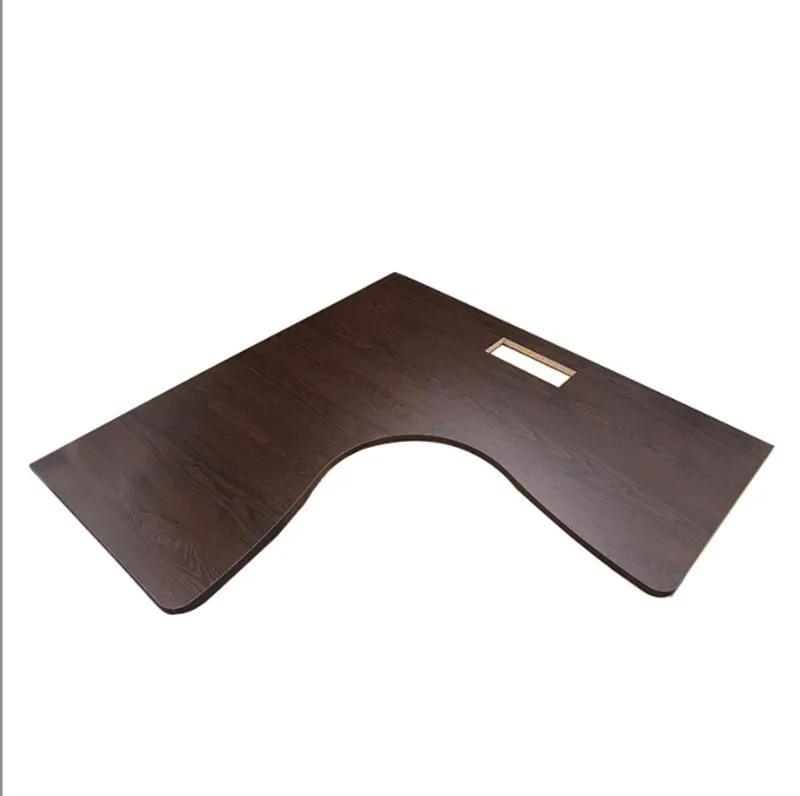 Curved Shape Customized Size L-Shape Solid Wooden Table Top