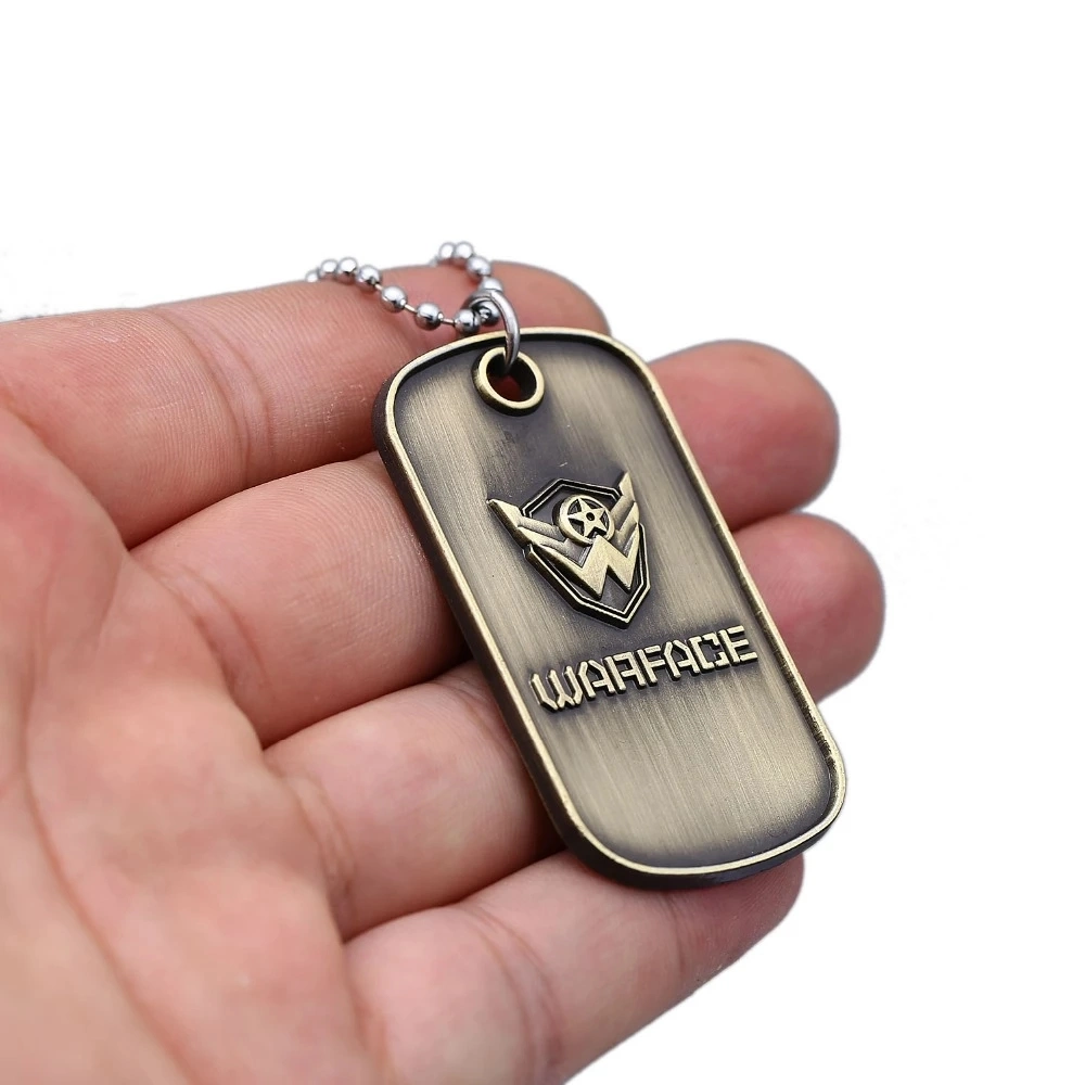 Promotional Price Hot Sale Warface Customized Antique Plated Pendant Name Tag