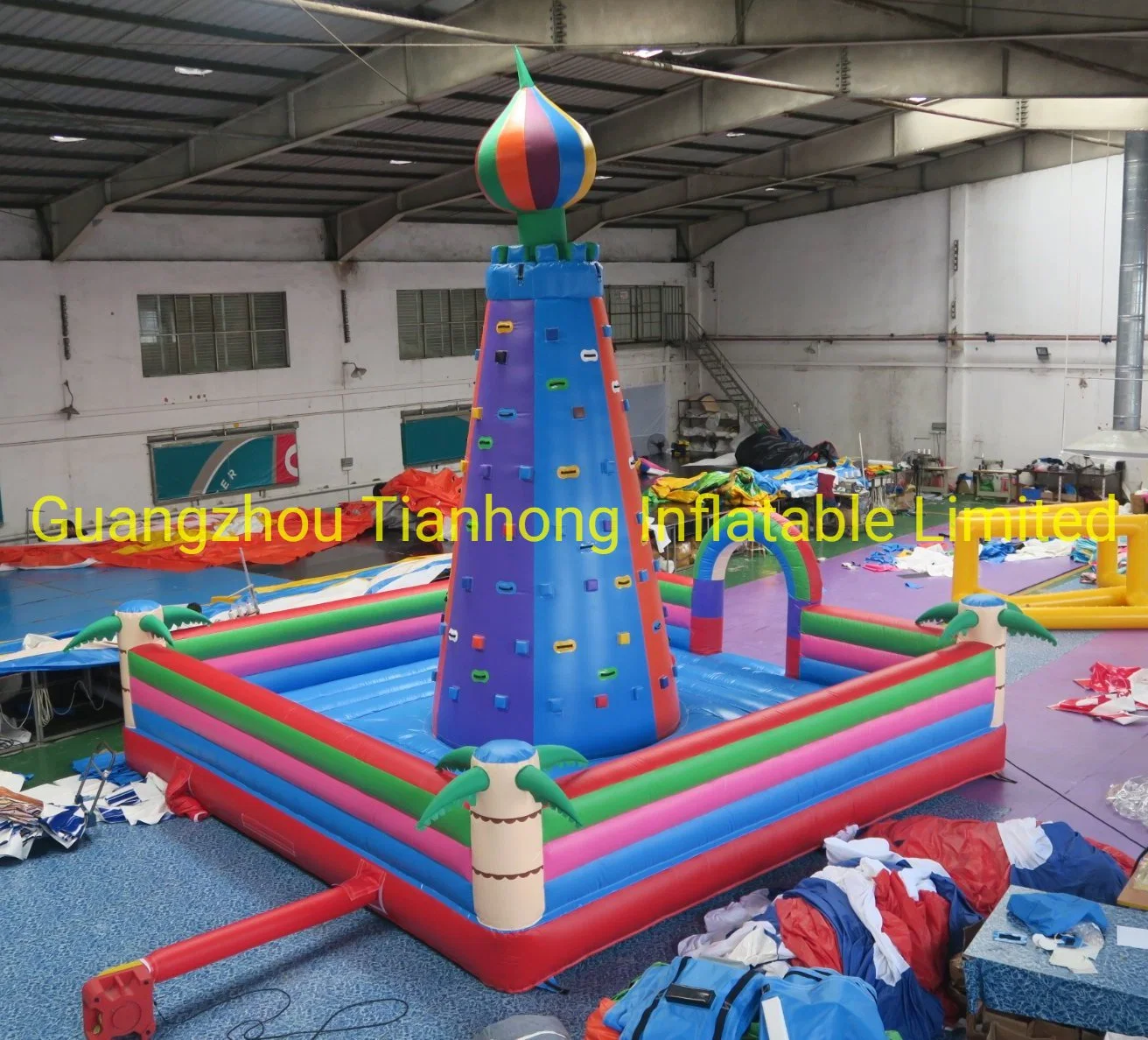 7x7m inflables gigantes de muro de escalada para niños y adultos