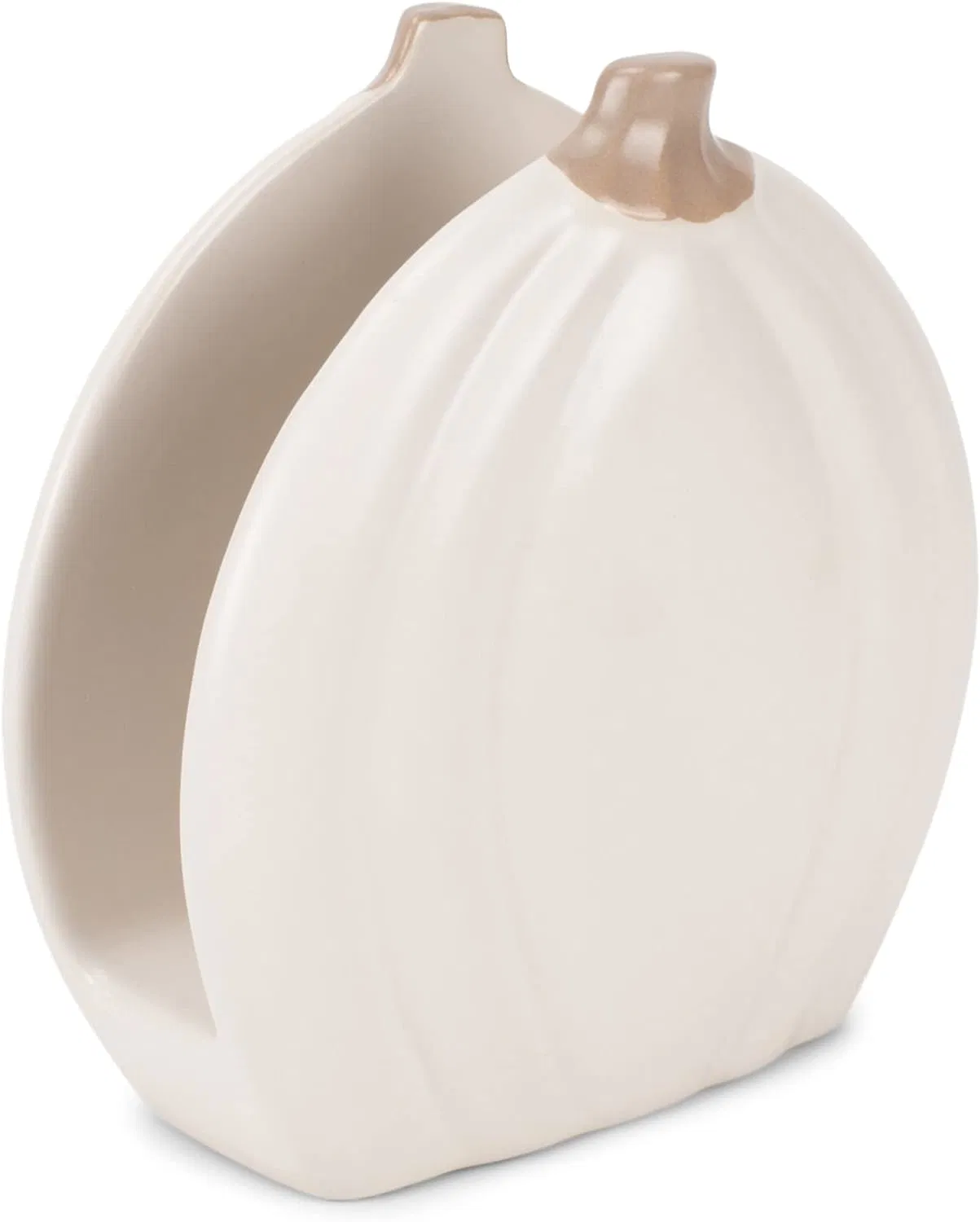Suporte de abóbora em cerâmica em forma de abóbora branca personalizado para venda