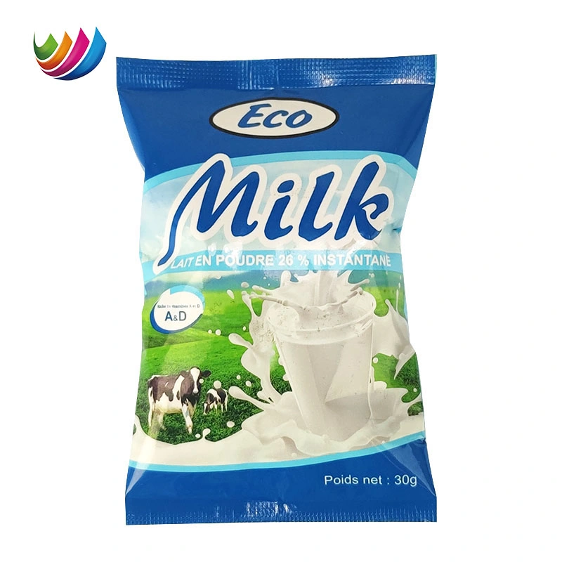 Sac de lait de soja en poudre alimentaire emballé dans un sachet en plastique souple scellé à chaud avec feuille d'aluminium laminée personnalisée en gros.