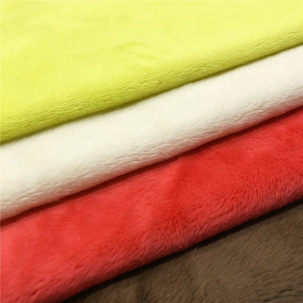 Outlet 100 Polyester Crystal Super Soft Velvet Fabric for Pajamas/Crystal Velour Fabric for Plush Toys/Pillow/Blankets/Sofa