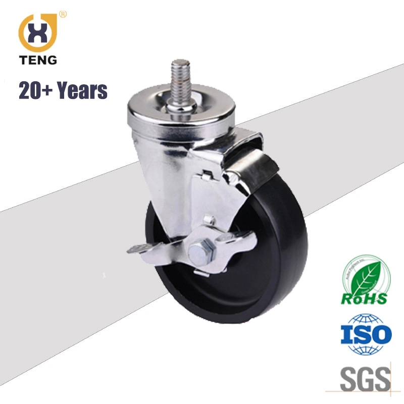 OEM Original Factory Industry Medium Duty 3 Inch Rigid Fix White PA Nylon Castor Trolley Wheel Caster