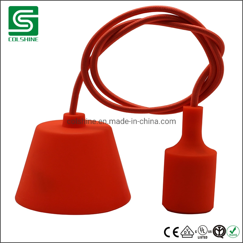 Ceiling Lighting E27 Colorful Plastic Pendant Lamp