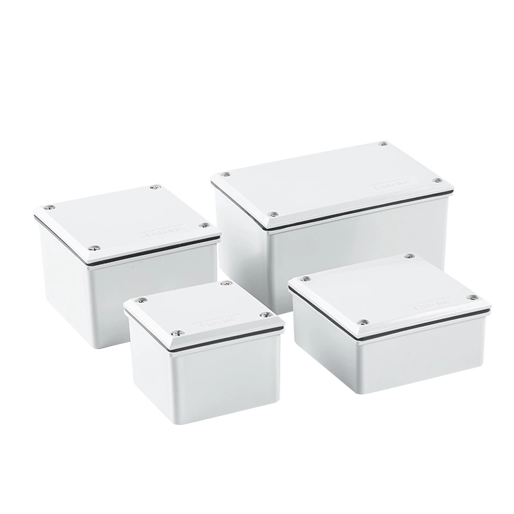 Outside IP67 Square PVC Electrical Conduit Fitting Waterproof Adaptable Box