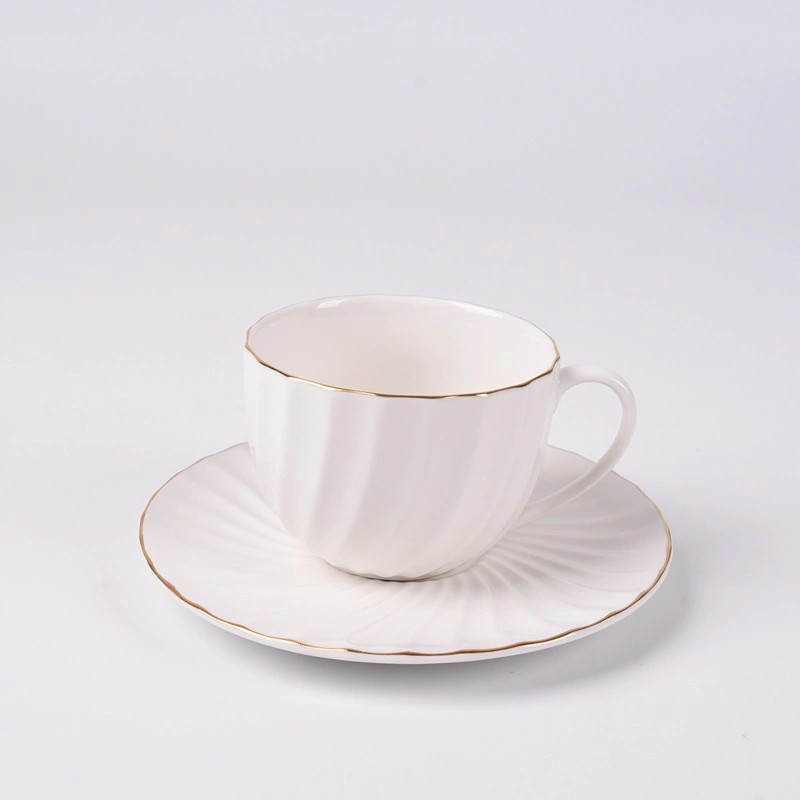 Porcelain Drinkware Tea Cup Set Bone China Saucer Set Ceramic Coffee Mug