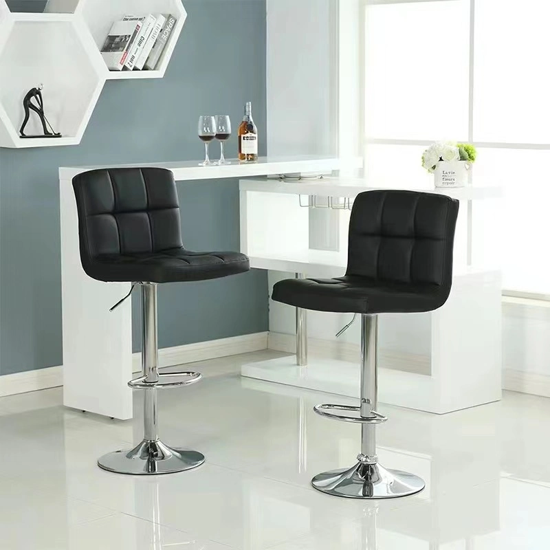 High Bar Stool Modern Bar Leather Negotiating Restaurant Hotel Swivel Chair Lift