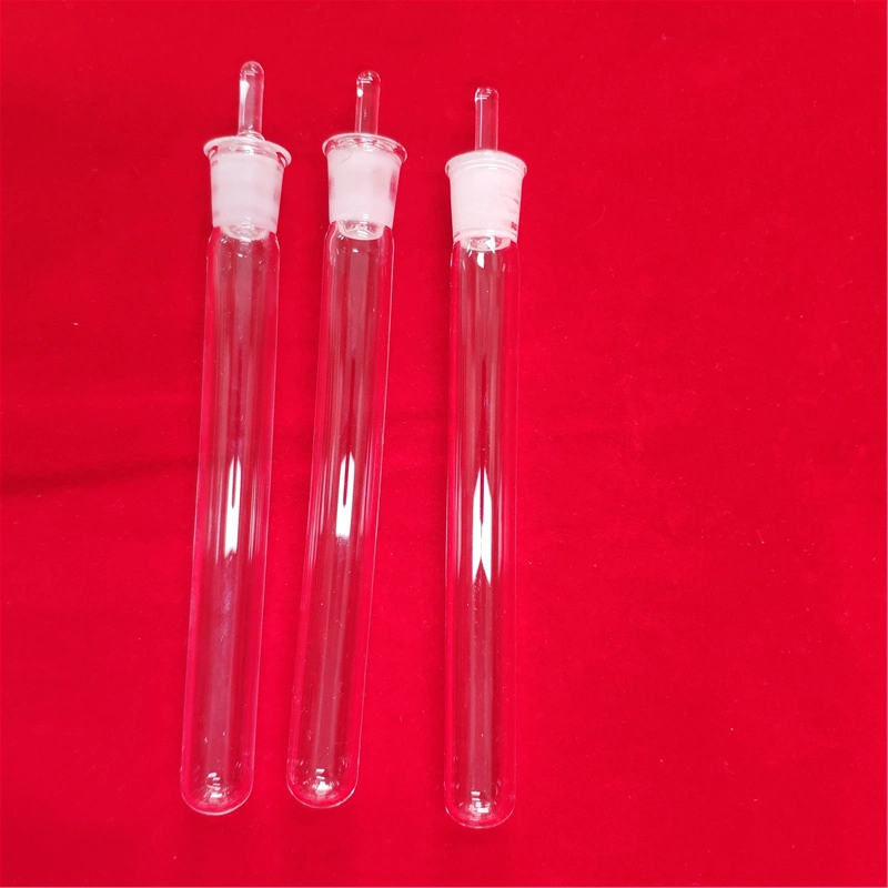 Lab Glassware Customized Capacity Clear 24/40 Round Bottom Silica Quartz Test Tubes with Lid