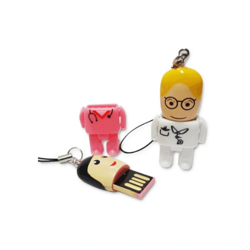 PVC / Customized Cartoon USB Doctor Shape Gift USB Flash Drive