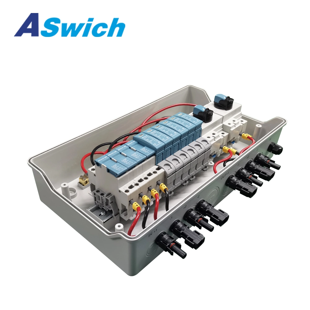 Aswich Good Quality 4in 2 out String Array DC Combiner Box for Solar System