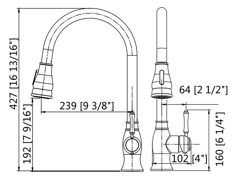 Saque el grifo de cocina Mezclador de lavabo de latón Hj-82h16