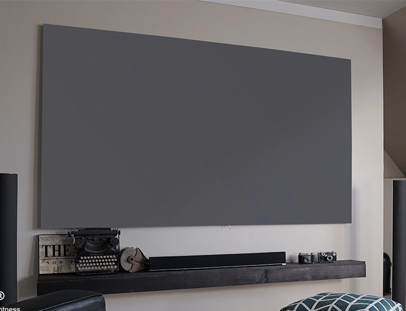 HD Grey Silver Fabric Fixed Frame Projector Screen Projection 3D