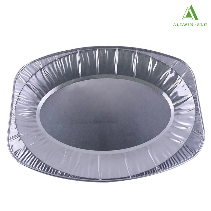 Hundred Percent Food Grade Disposable Aluminum Foil Pans Takeaway Food Packaging