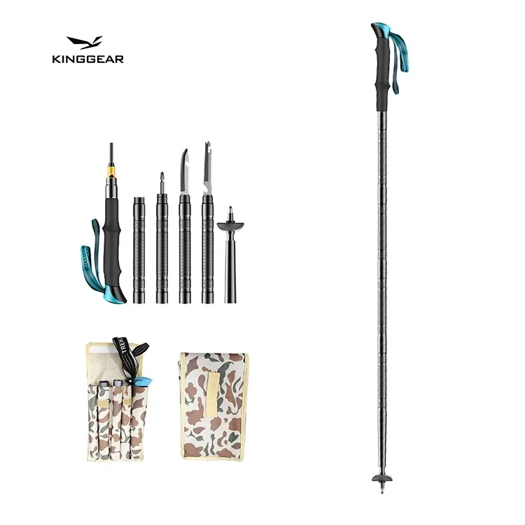 High quality/High cost performance  Multifunctional Trekking Poles Hiking Sticks Aluminum Walking Stick Trekking Pole