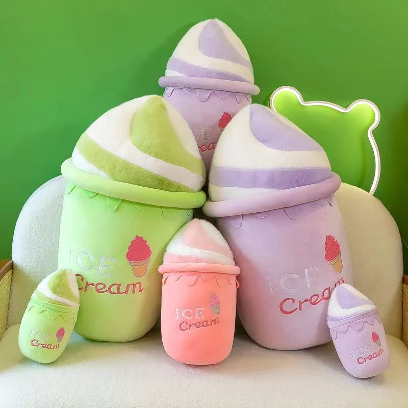 Cute Colorful helado lanzar almohada Plush Toy