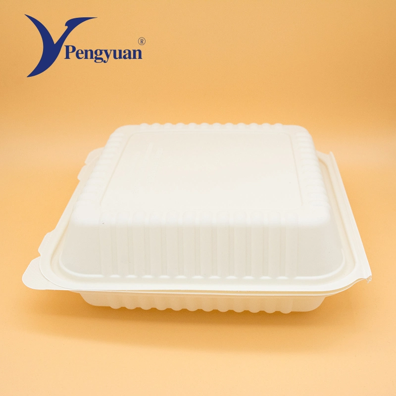 Clamshell Corn Starch Food Container Hamburger Packaging Box