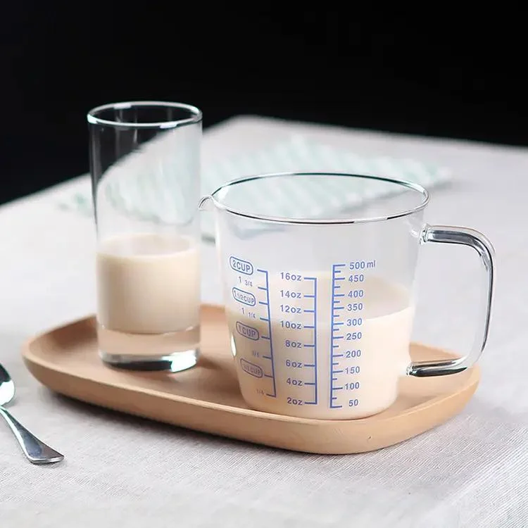 Wholesale/Supplier 250ml 500ml Heat Resistant Glass Measuring Cup with Scale