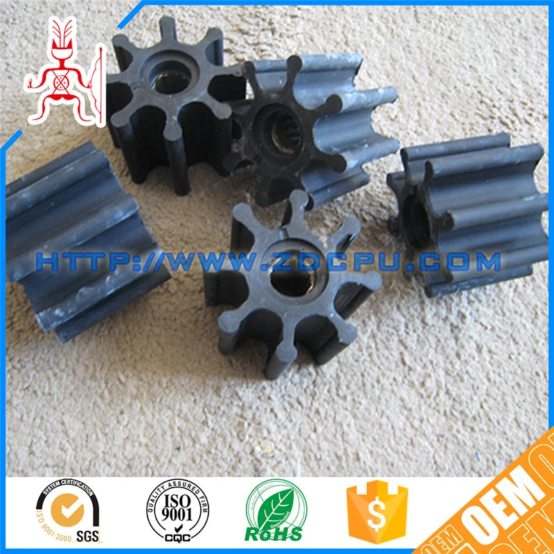 Custom Made Various Size NR Rubber Water Pump Impeller