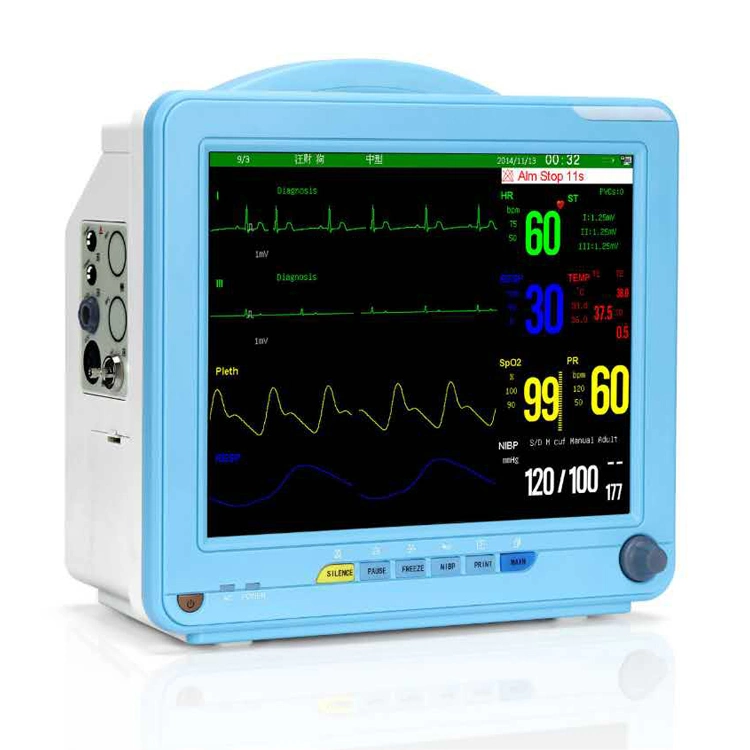 Clinic 12.1 Inch Multi-Parameter Bedside Handheld Portable Vital Signs Patient Monitor He-9000n