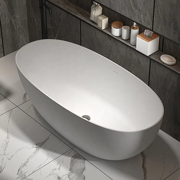 High quality/High cost performance Artificial Stone Bathroom Bathtubs Furniture White Round Acrylic Bath Tubs