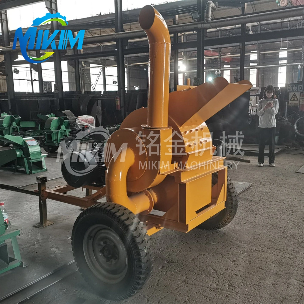 Wood Chipper Shredder Grinder Machine Tree Branch Hammer Mill Mobile Wood Crusher Industrial Wood Sawdust Machine