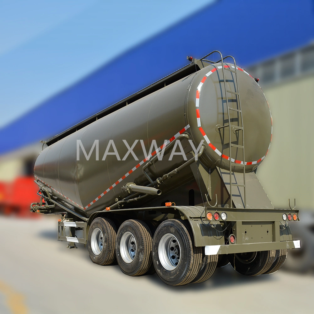 3 Axles Bulk Cement/Fly Ash/Flour/Powder Material Transport Tank/Tanker Heavy Duty Truck Semi Trailer