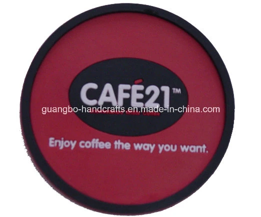 Factory Wholesale/Supplier Price High quality/High cost performance  Custom Brand Name 3D Embossed Logo Customized Chamber Exclusive Use Silicone Soft PVC Coaster