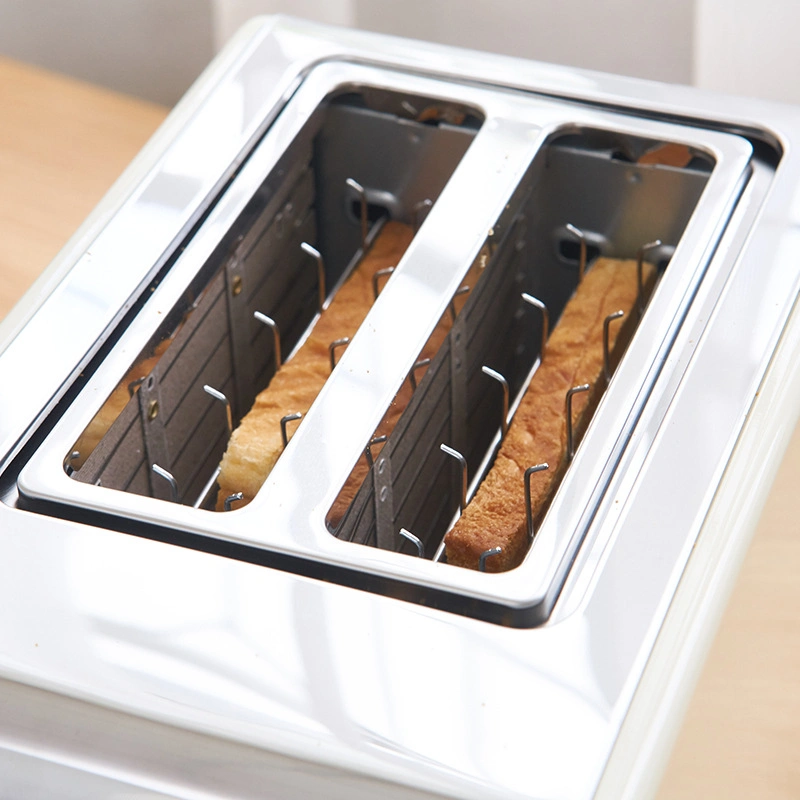 European-Style Stainless Steel Small 2 Slice Home Breakfast Machine with Display Screen Toaster