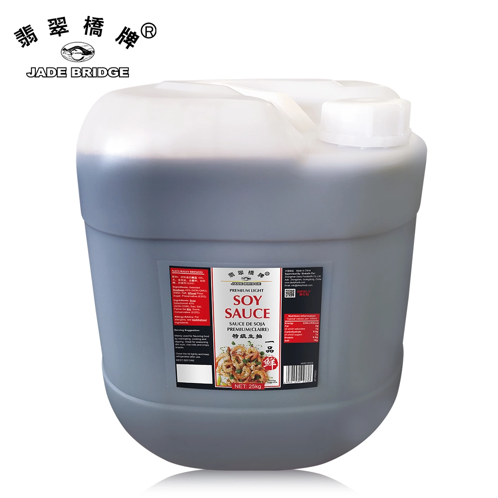 Suministro de Rendimiento de alta calidad/alto costo de Sazonación de soja Puente de Jade 15 Kg Premium Salsa de soja ligera