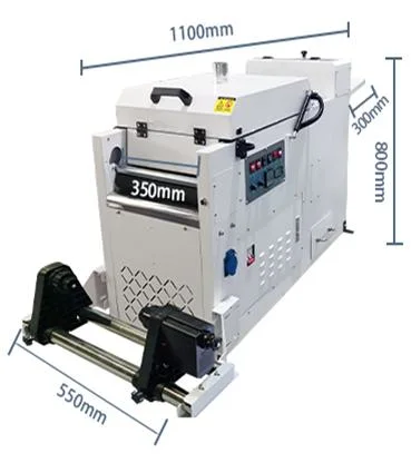 30cm 2 Head XP600 Hot Melt Powder Machine Dtf T-Shirt Printer for All Type Fabrics Textile Cloth