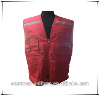 100% Polyetser Poplin Chaleco de seguridad