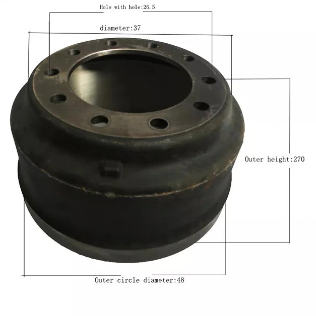 American Type Brake Drum for American Type Axle 13tn Drum Brake