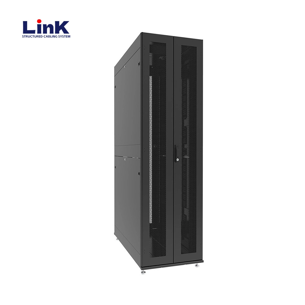 19" Network Data Center Cabinet Floor Standing Server Rack with Adjustable Wheels