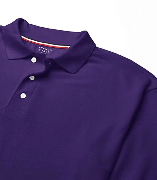 Purple China Pique Moisture Wicking Polo Shirt