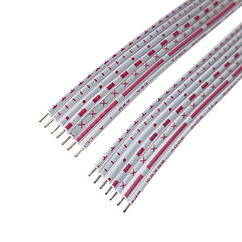 UL2468 Flat Cable Red and White 8 Pin 3 Pin Lighting Fixtures PVC Flexible Ribbon Electric Wire Cable