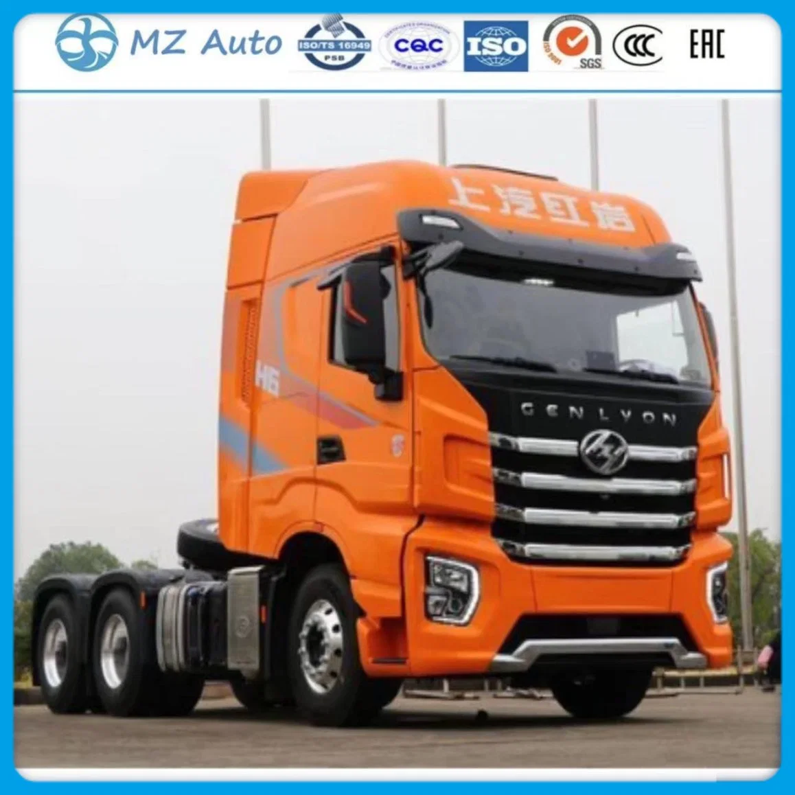 Made in China Sai*C Group 560HP Cummins Z*F Transmission H6e Genlvon Hongyan 6X4 Euro6 Head Tractor Trailer Truck Used Heavy Duty Trucks Good Price