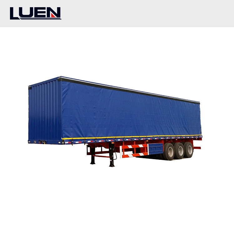 Luen 3 Axle Standard Box 80tons Semi Trailers Grain Bulk Cargo Transportation