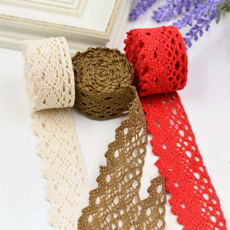 Apparel Accessory Cotton Crochet Lace Trim Bowknots Lace Ribbon