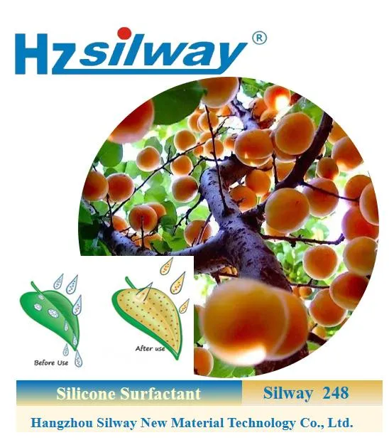 El surfactante Silway silicona 248 para reducir la tensión superficial para una cobertura más amplia de productos agroquímicos